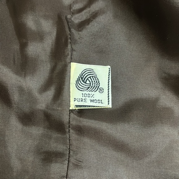 Women’s dark brown Limited button up vest 100% wool size large - Picture 7 of 8